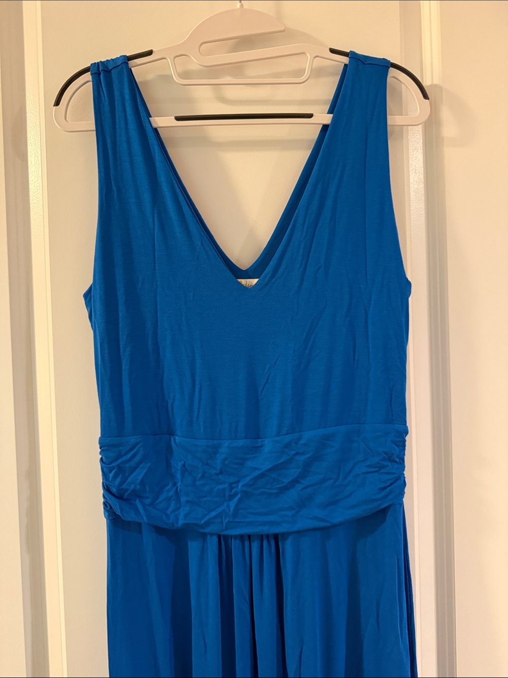 Boden Bright Blue Sleeveless V-Neck Maxi Dress - Picture 3 of 6